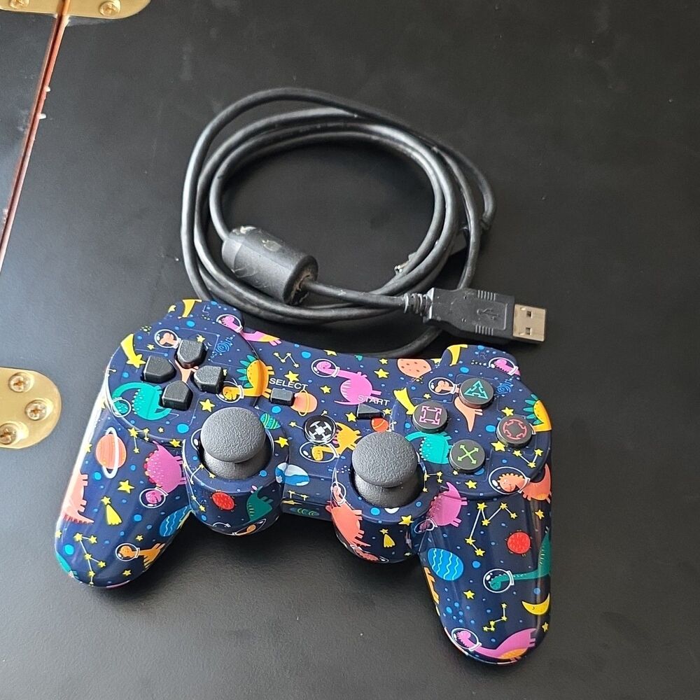 Oubang Wireless Controller for PS3 Multicolor Space Dinosaur, Fully TESTED